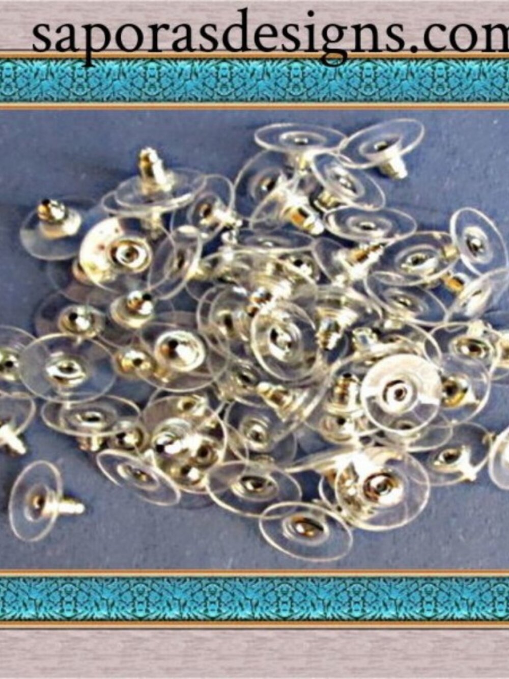 White Gold Plated Back Stopper For Earrings 50 Pieces